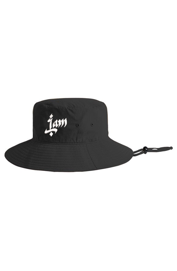 Nylon Wide Brim Bucket Hat